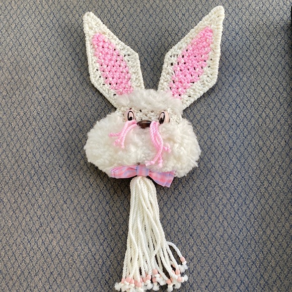 Vintage Other - Easter Macrame Wall/Door Decor 70’s Vintage Easter Bunny